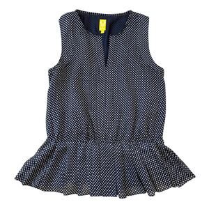QMack medium polka dot sleeveless peplum blouse TS 2464